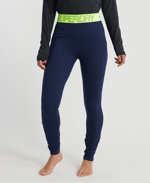 Superdry Carbon Base Layer Leggings Női Nadrág Sötétkék | STBEN9278